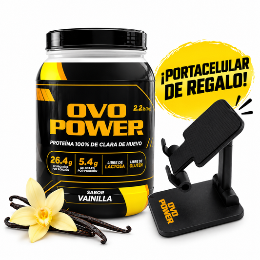 Proteína en polvo sabor Vainilla + Porta celular de regalo